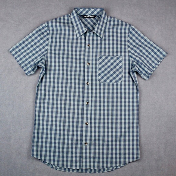 Travis Mathew Other - Travis Mathew Shirt Mens Small Blue Plaid Short Sleeve Button Up